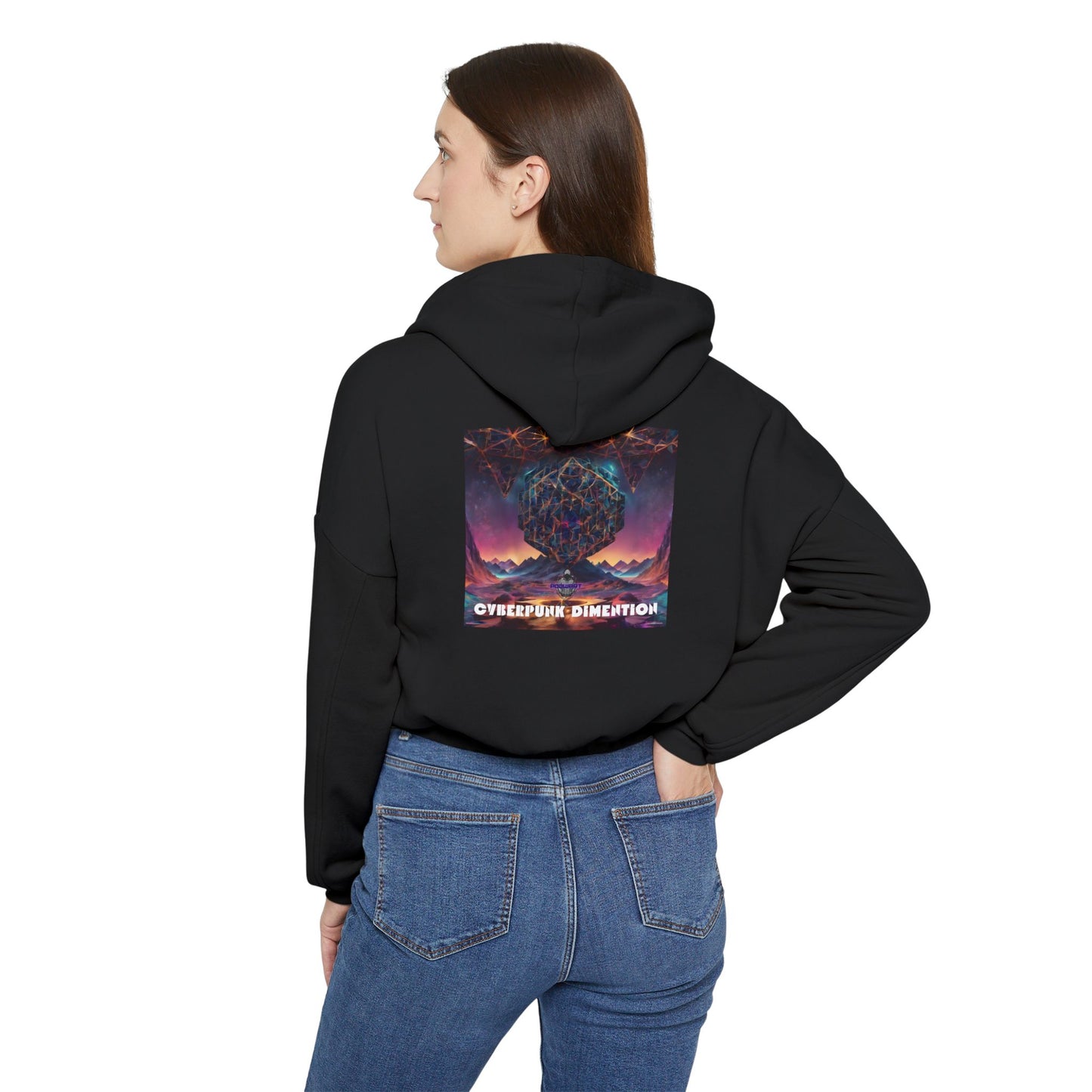 Cosmic Vibes Cinched Hoodie - Perfect for Dreamers & Adventurers