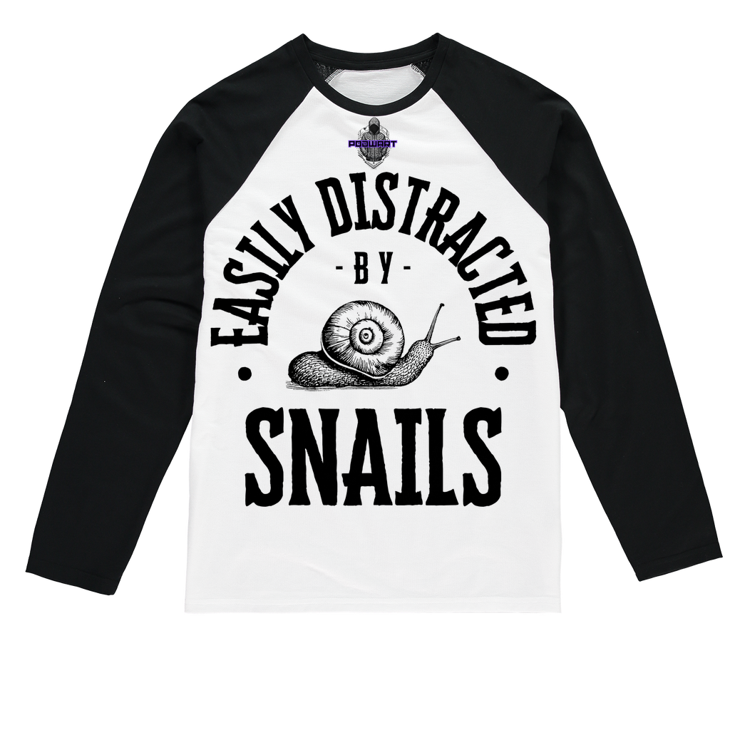 Snails Sublimation Baseball Long Sleeve T-Shirt