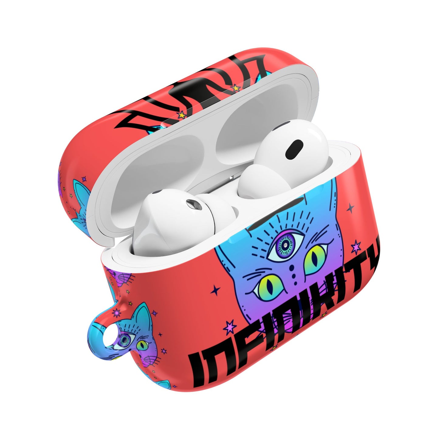 Colorful Cat Infinity AirPod Case - Unique Design for Trendy Music Lovers