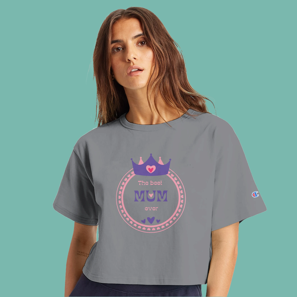 Best Mum Ever Cropped T-Shirt – Stylish & Comfortable Cotton Jersey