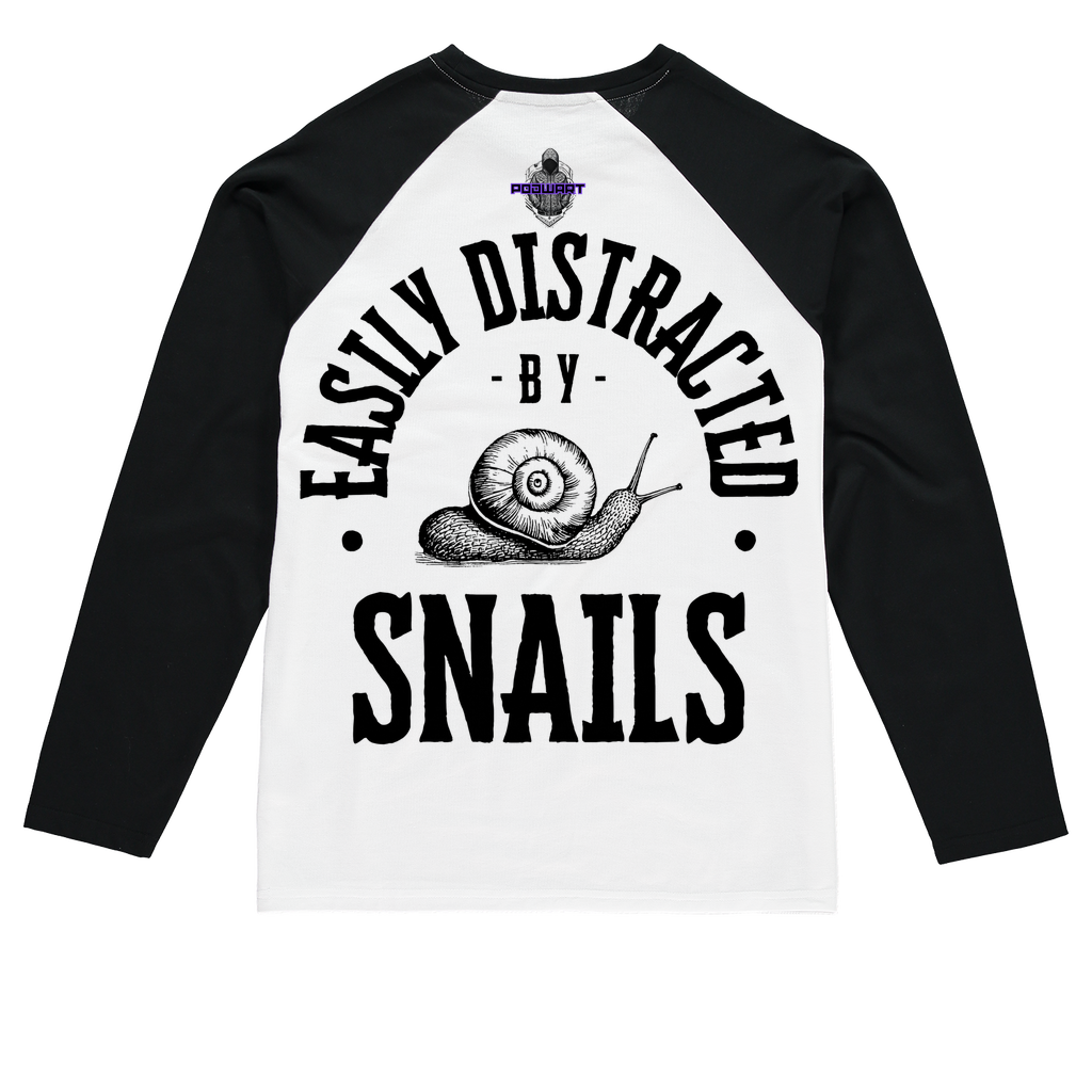 Snails Sublimation Baseball Long Sleeve T-Shirt